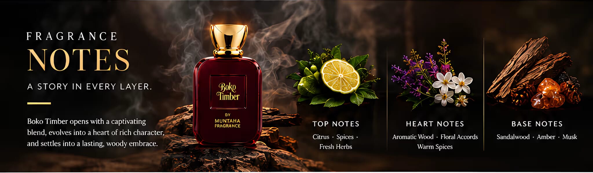 Boko Timber - Fragrance Notes, A Story in Every Layer